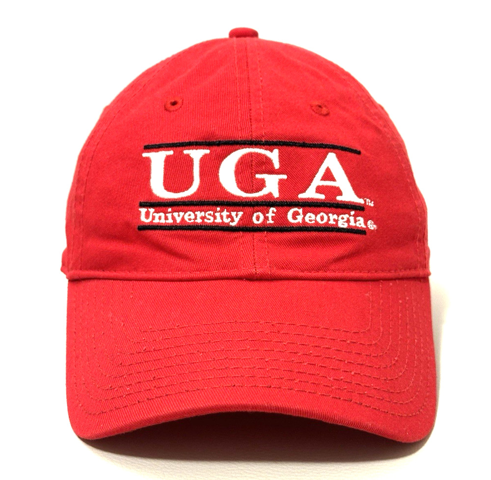 Vintage UGA University of Georgia Bulldogs Split Bar Logo The Game Adjustable Ha